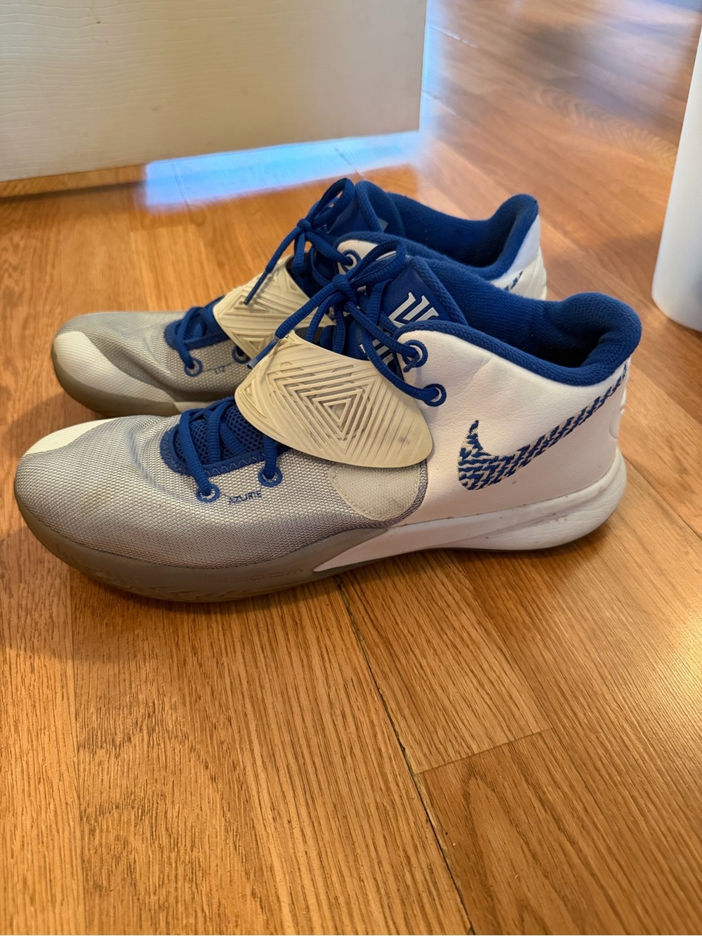 Nike White, Blue and Gray Basketball Sneakers